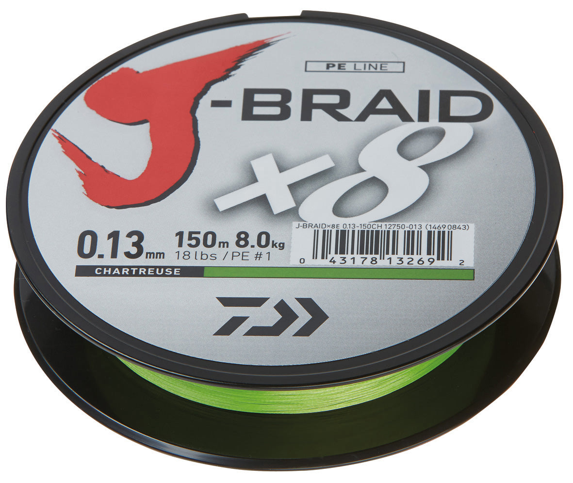Daiwa J-Braid X8 Chartreuse 150 m kuitusiima