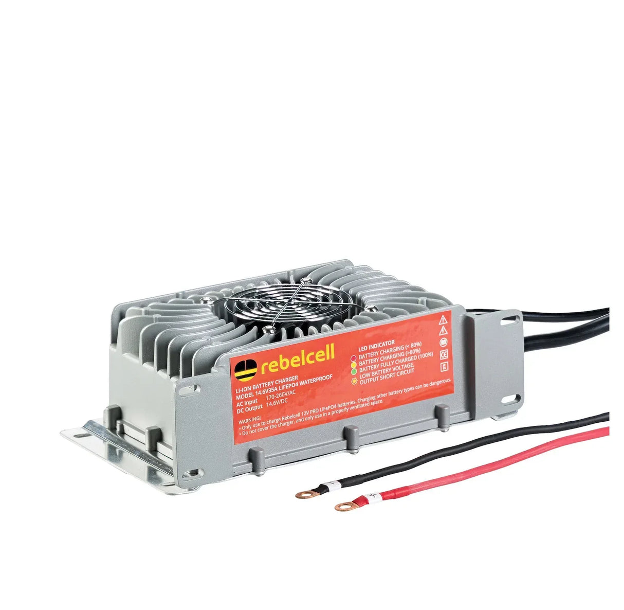 Rebelcell 35A 14,6V vedenpitävä LiFePO4 akkulaturi - Happy Angler