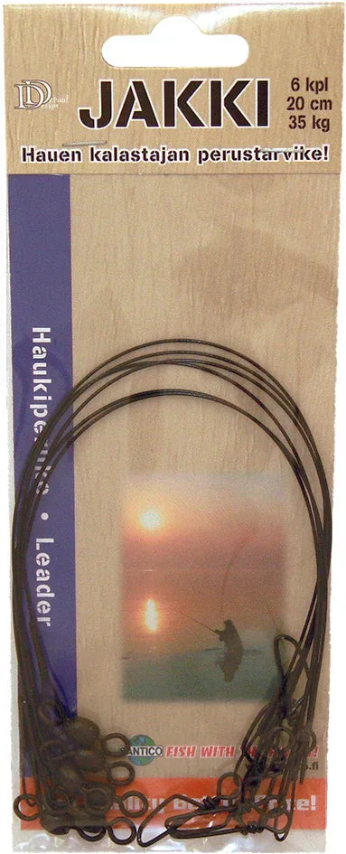 Jakki 20 cm vaijeriperuke 6 kpl/pkt - Happy Angler