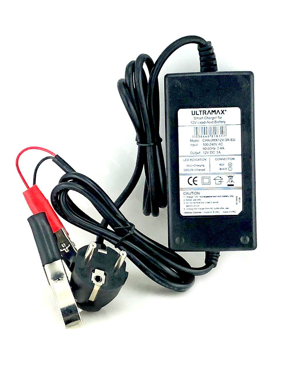 Ultramax 12V 3A LiFePo4 litium laddare