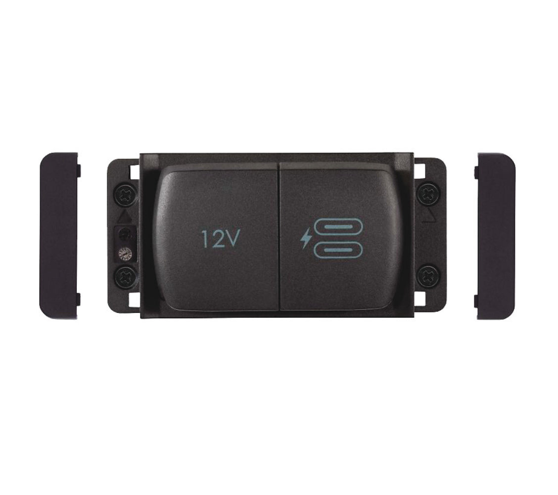 Scanstrut Flip Pro DUO USB-C laturi + 12V pistoke
