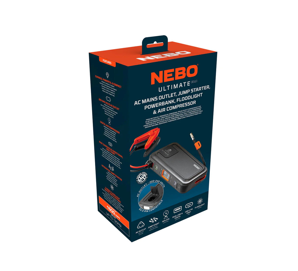 NEBO Ultima EU starthjälp + powerbank + kompressor