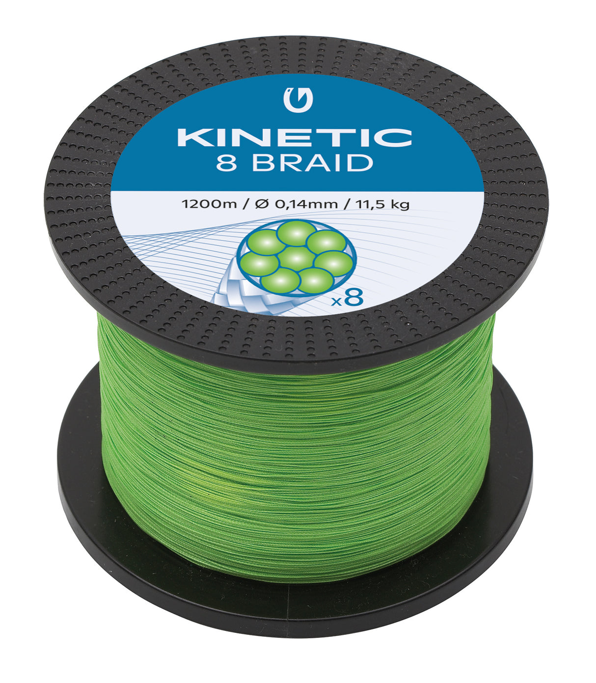 Kinetic 8 Braid Fluo Green 1200 m kuitusiima