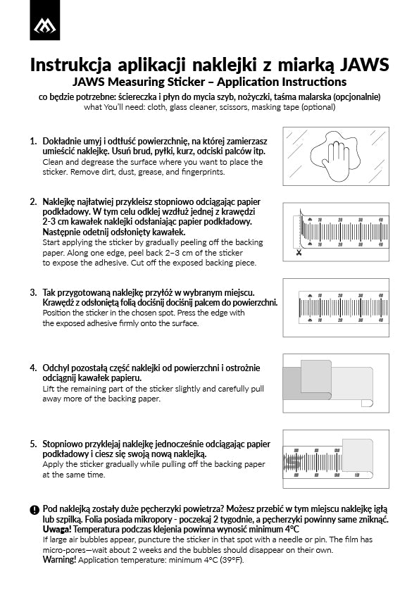 Mikado Jaws 130 cm måttdekal