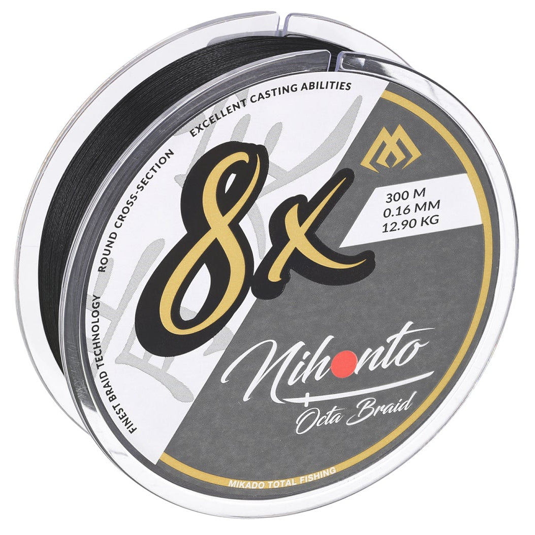 Mikado Nihonto Octa Braid 300 m svart flätlina