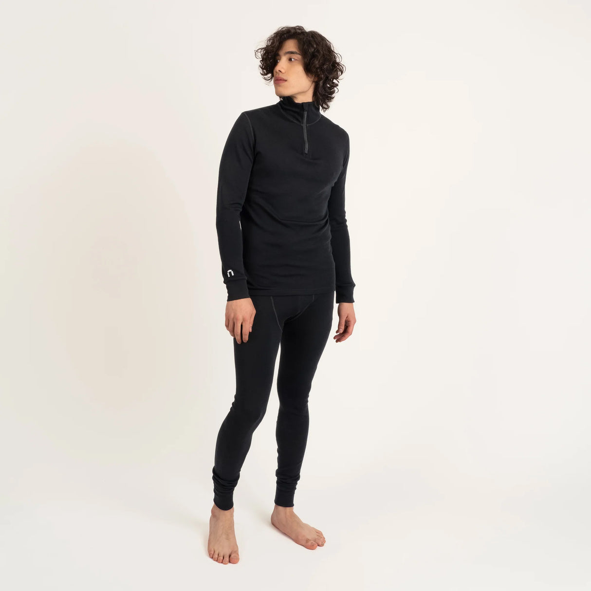 North Outdoor Arctic 260 merino polotröja med kort dragkedja