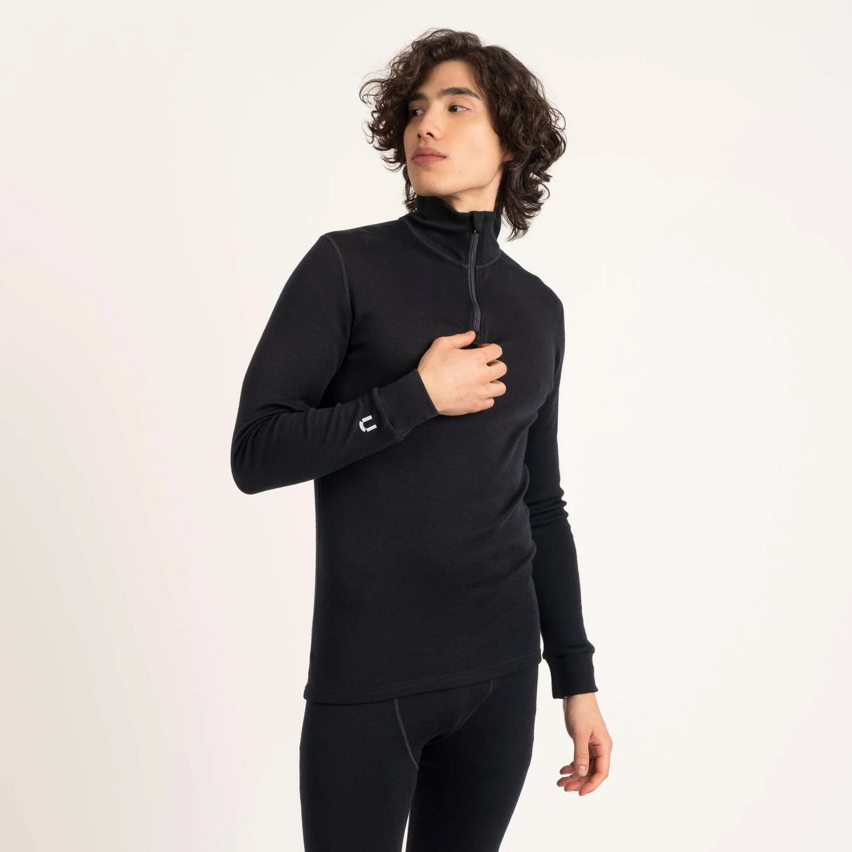 North Outdoor Arctic 260 merino polotröja med kort dragkedja