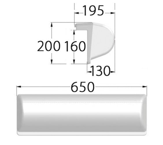 Polyform Marina Bumper laiturilepuuttaja 65 cm