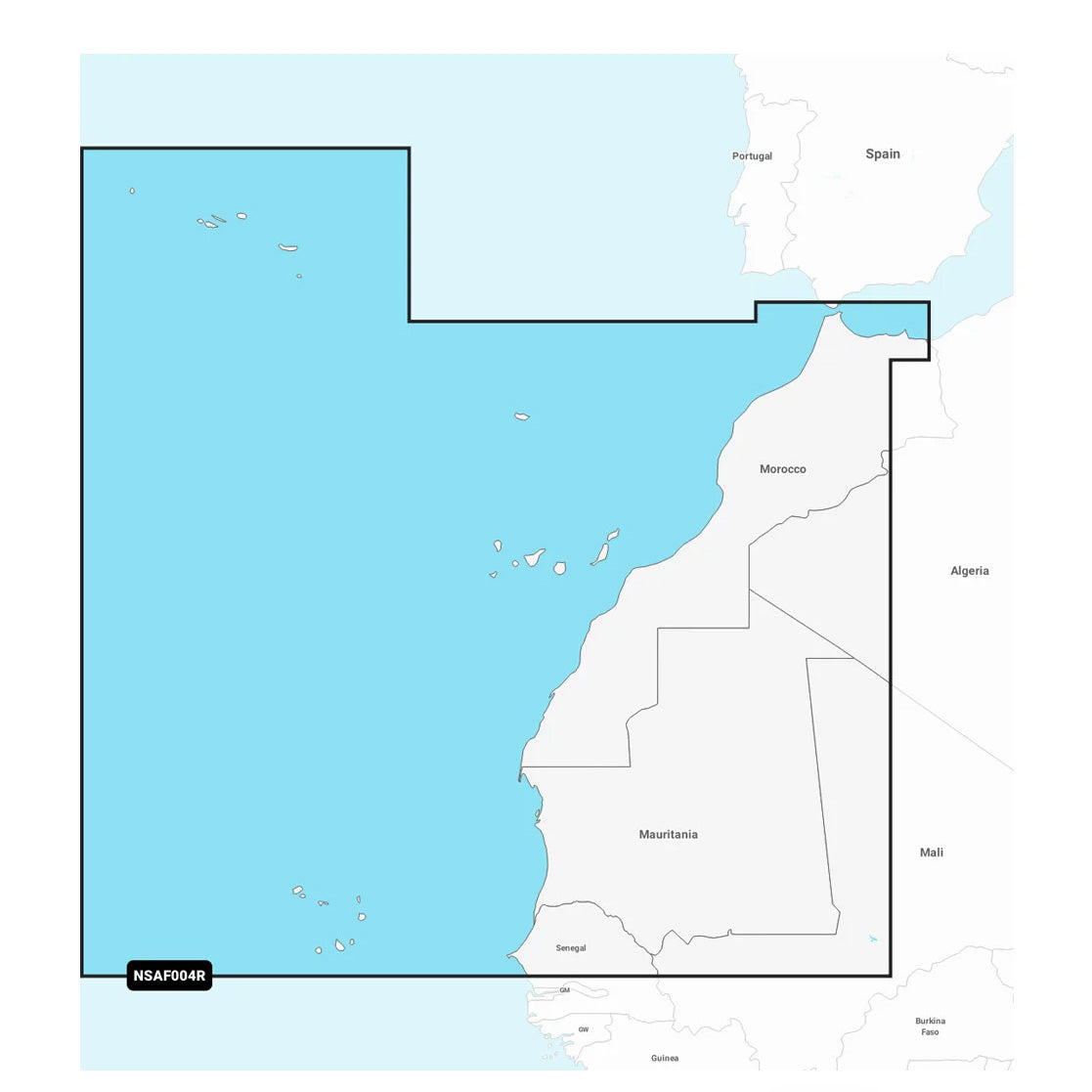 Garmin Navionics+ NSAF004R Nordvästra Afrika sjökort