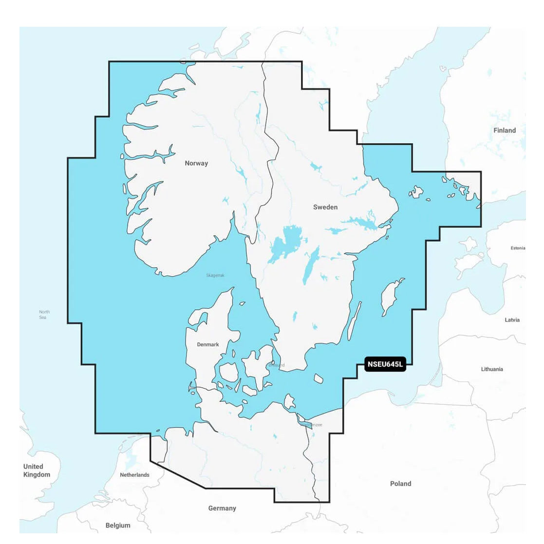 Garmin Navionics Vision+ NSEU645L södra Skandinavien och norra Tyskland sjökort