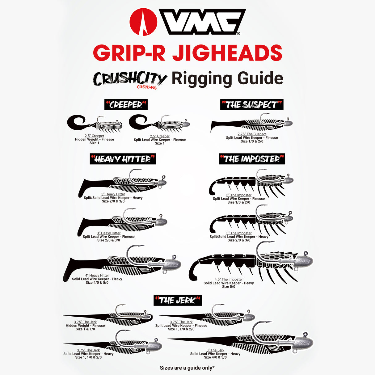 VMC Grip-R Finesse jiggskalle 4,8 g 5 st/pkt