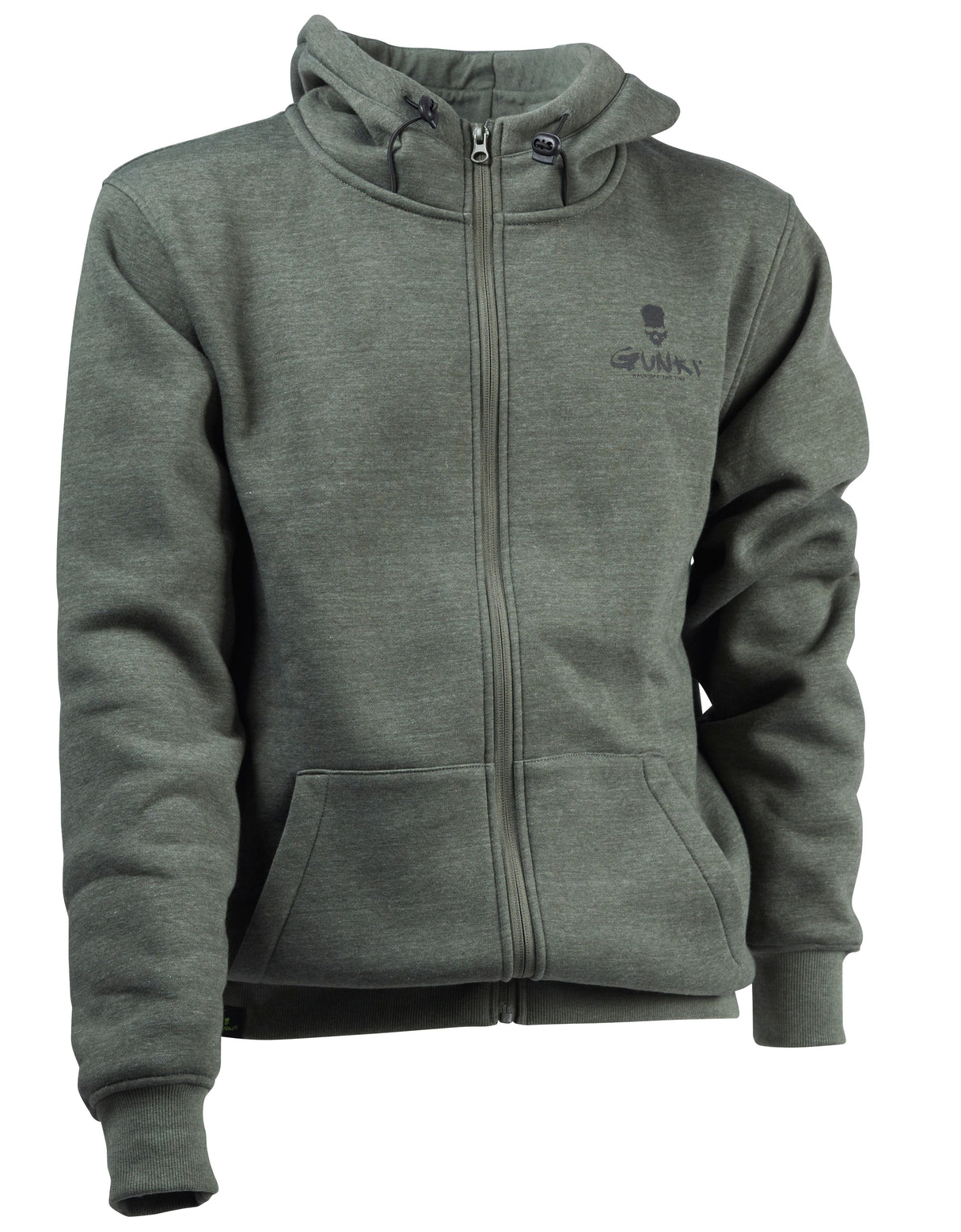 Gunki Chief Khaki Zip Sweat huvtröja