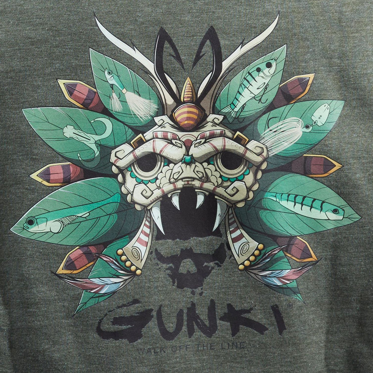 Gunki Chief Khaki Zip Sweat huvtröja