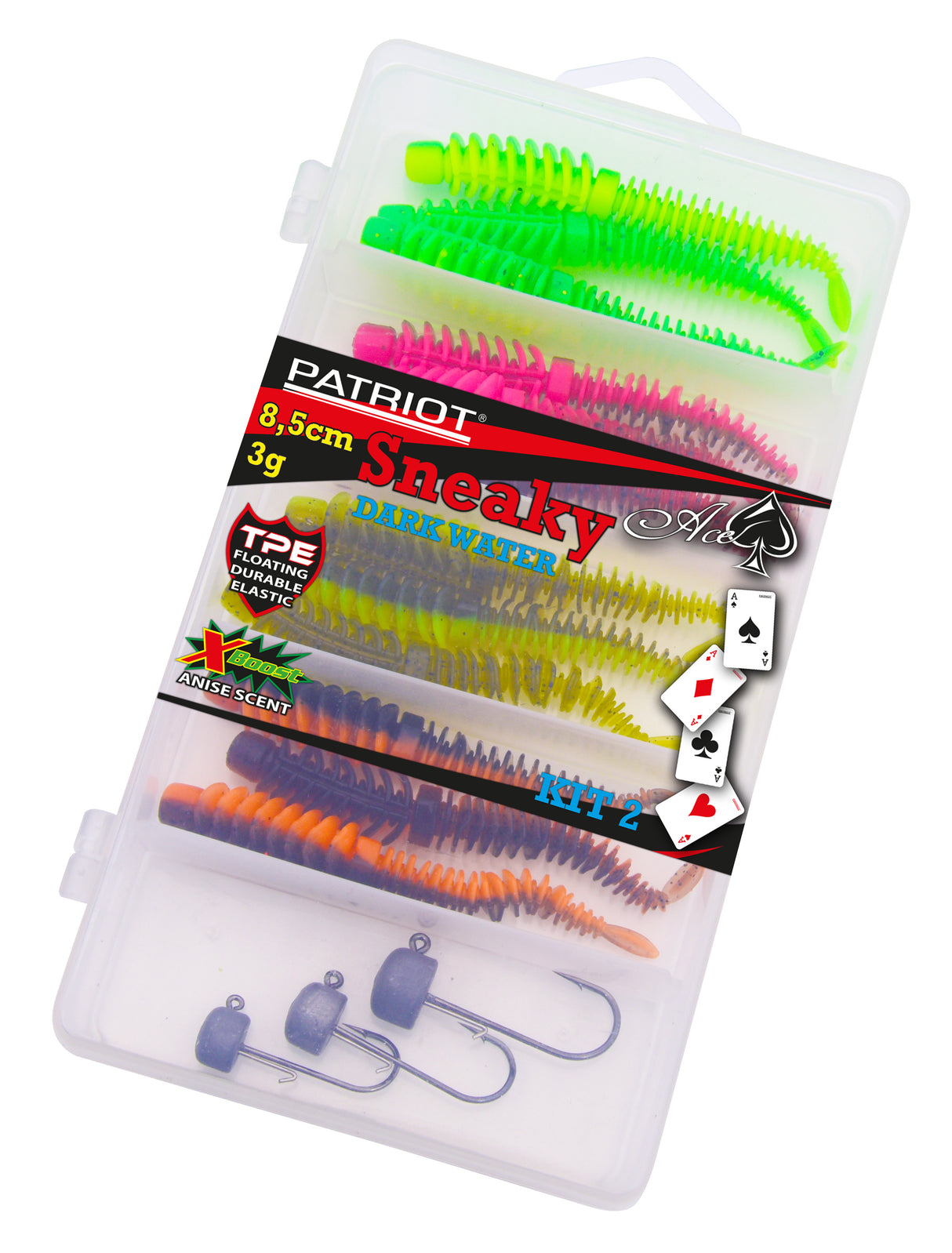 Patriot Sneaky NED 8,5 cm Dark Water jigilajitelma 12+3 kpl