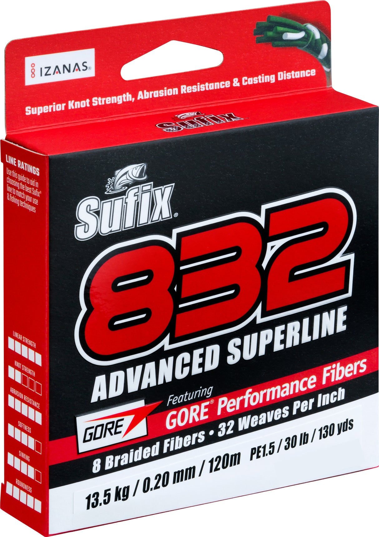 Sufix 832 120 m neon keltainen kuitusiima