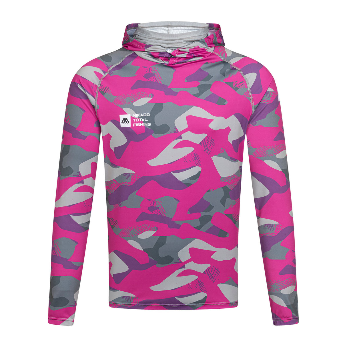 Mikado UPF50+ Lady Camo fisketröja med huva