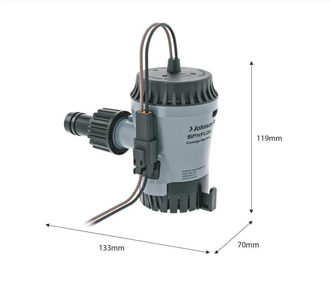 Johnson Pump Aqua Void Ultima Combo 500 GPH automaattinen pilssipumppu - Happy Angler