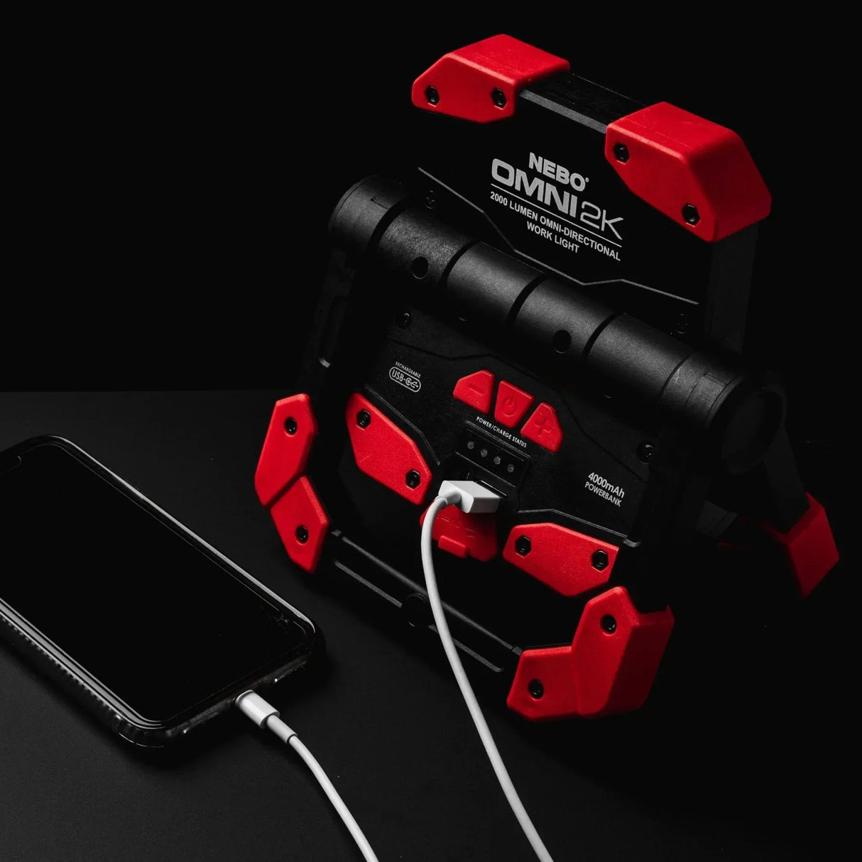 NEBO Omni 2000 ladattava työvalaisin 2000 lm + virtapankki - Happy Angler
