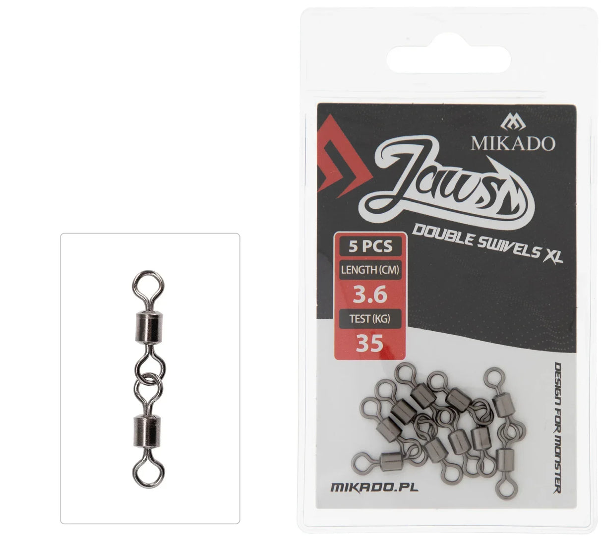 Mikado Jaws Double XL kaksoisleikari 5 kpl/pkt - Happy Angler