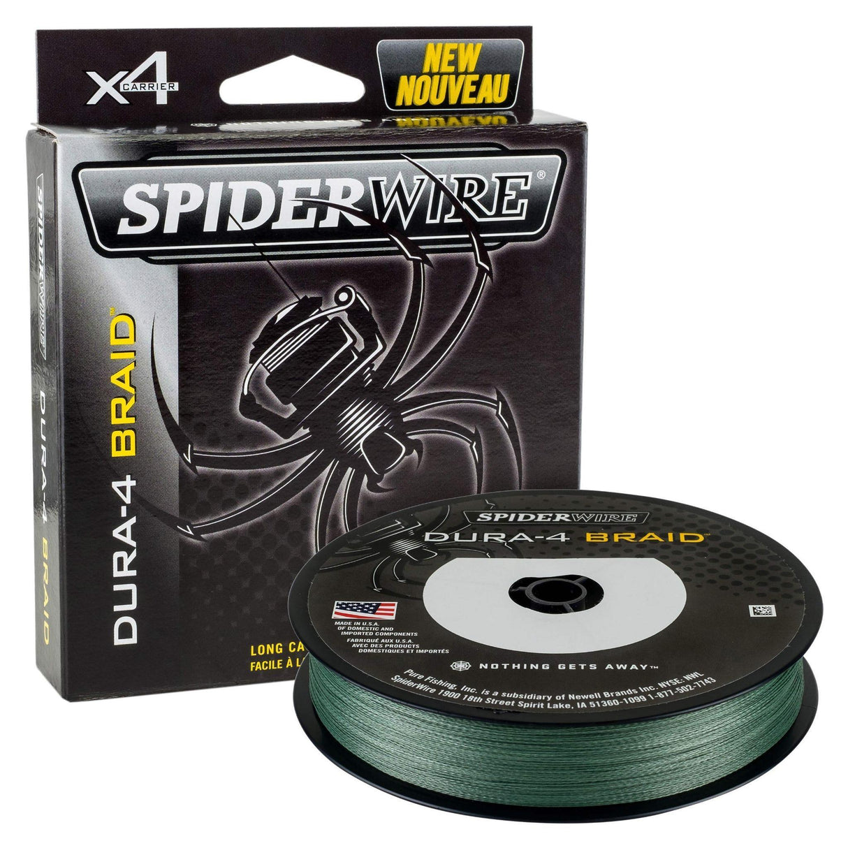 Spiderwire Dura 4 Yellow 1800 m kuitusiima - Happy Angler