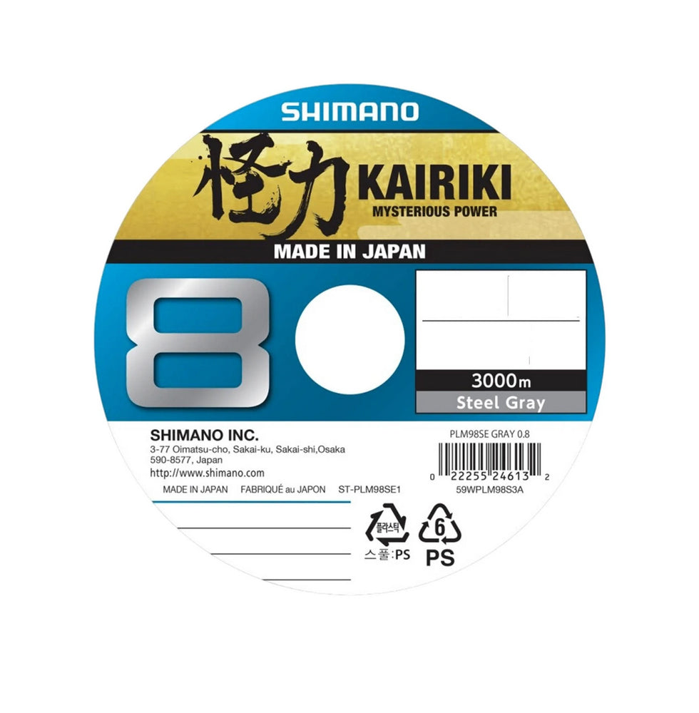 Shimano Kairiki 8 Steel Gray 3000 m kuitusiima