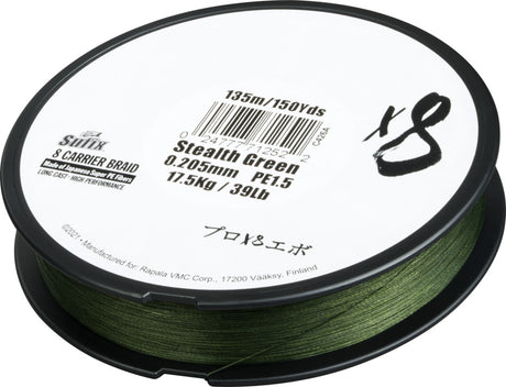 Sufix X8 Braid Stealth Green 150 m flätlina