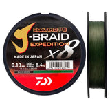 Daiwa J-Braid Expedition X8 Dark Green 3000 m kuitusiima - Happy Angler