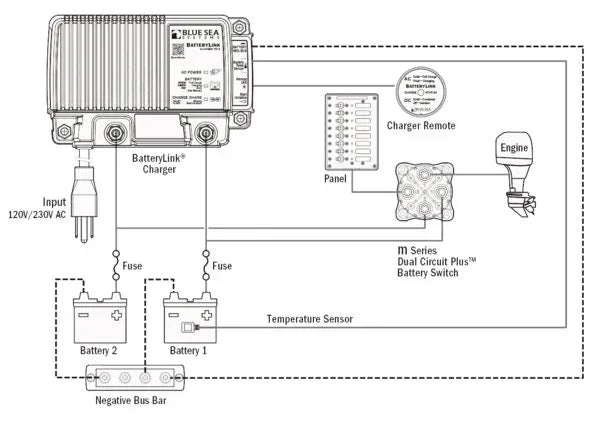 Blue Sea akkulaturi latausreleellä sis. päävirtakatkaisin - Happy Angler