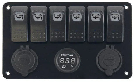 1852 Marine katkaisinpaneeli 6 kytkintä - Happy Angler