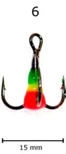 JASU 3-haarainen värikoukku #6 2 kpl/pkt - Happy Angler
