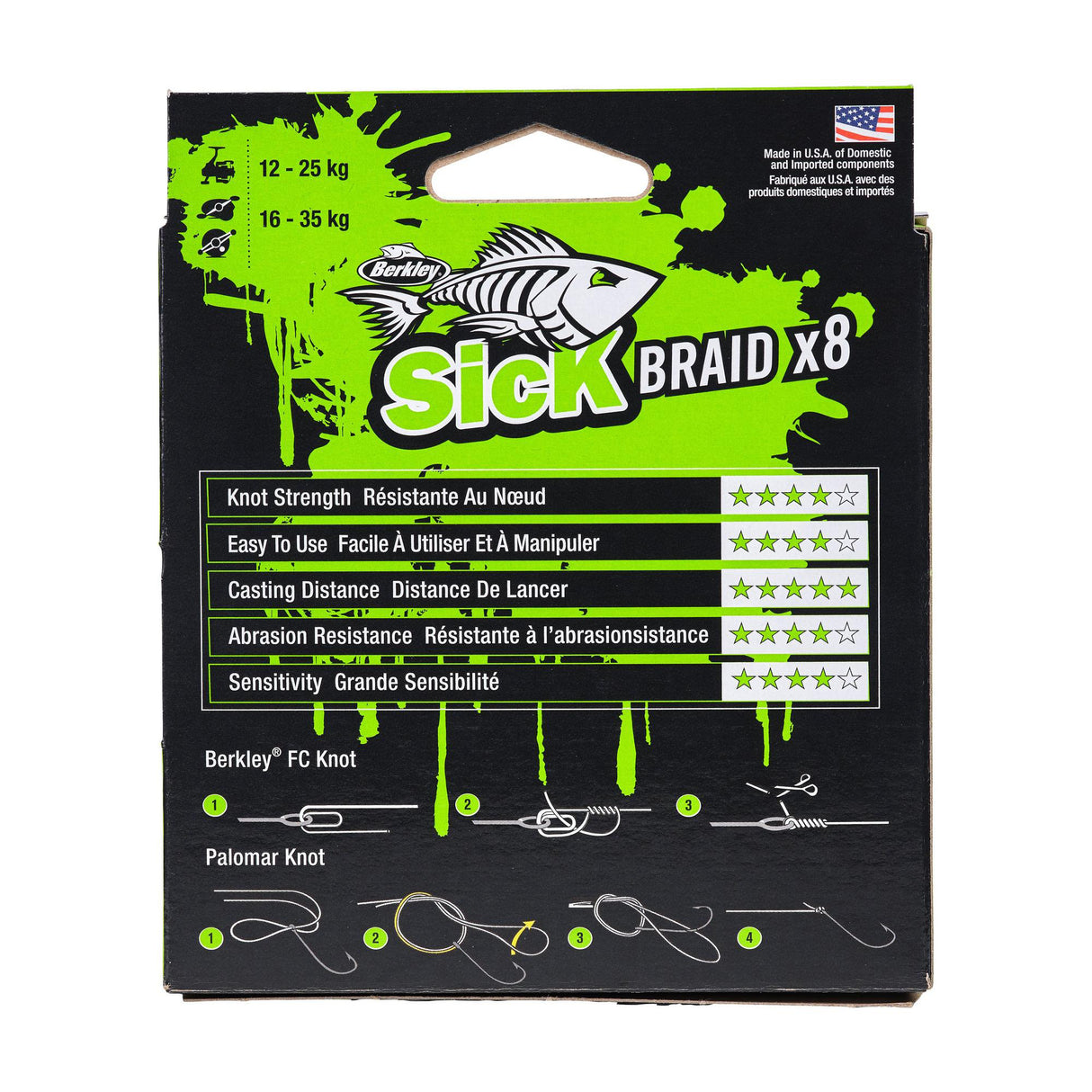 Berkley Sick Braid X8 Flame Green 300 m flätlina