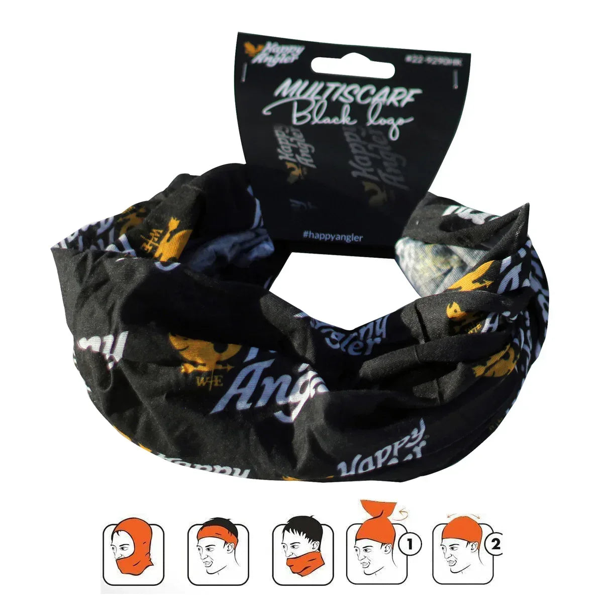 Happy Angler Black Logo tuubihuivi - Happy Angler