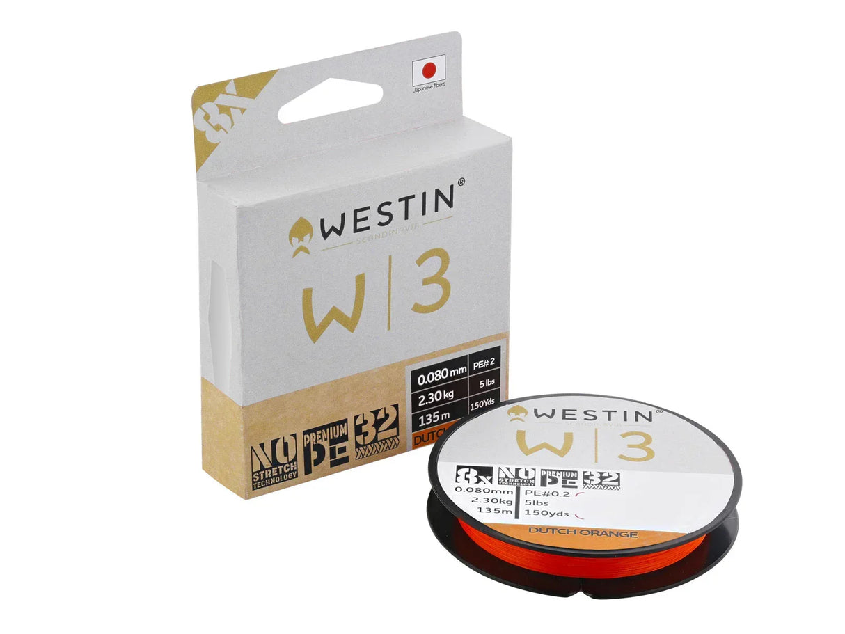 Westin W3 Dutch Orange 135 m kuitusiima - Happy Angler