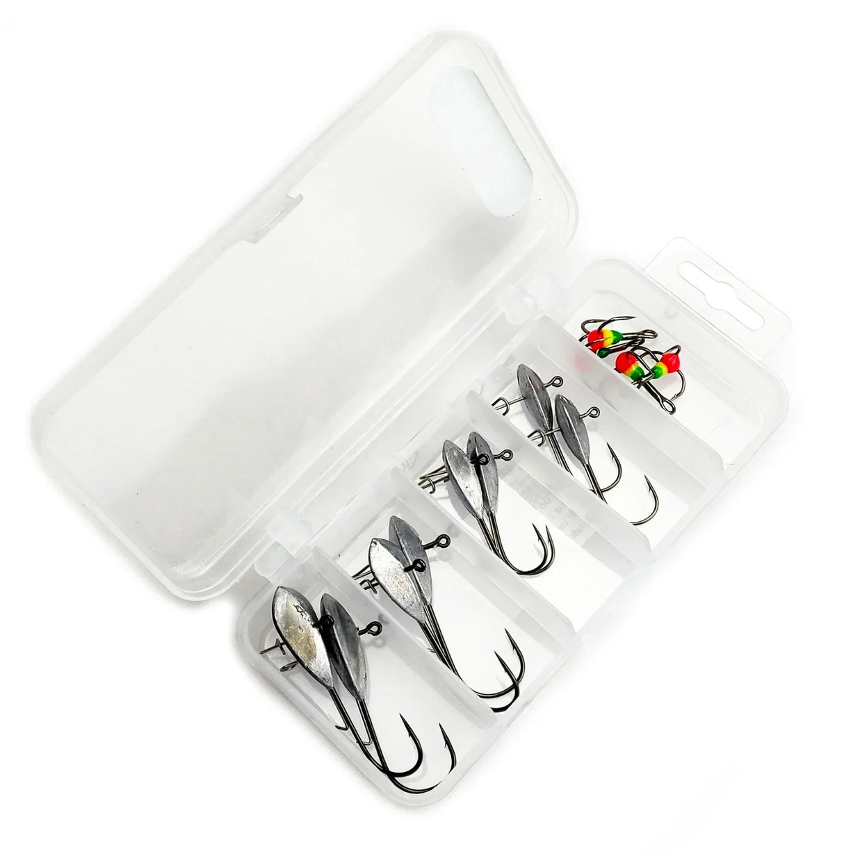 Jasu pilkkijigipäälajitelma kuhalle 12 kpl - Happy Angler