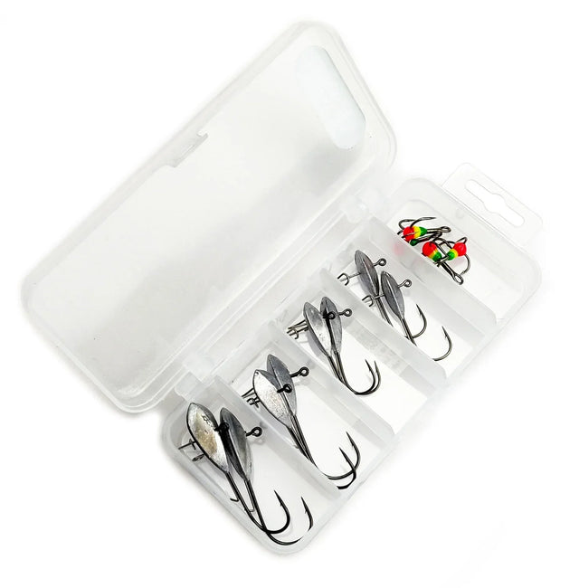 Jasu pilkkijigipäälajitelma kuhalle 12 kpl - Happy Angler