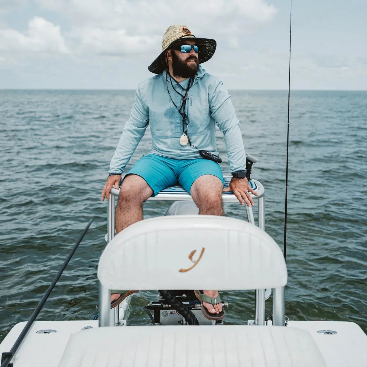 Grundens Waterman Straw Hat hellehattu - Happy Angler