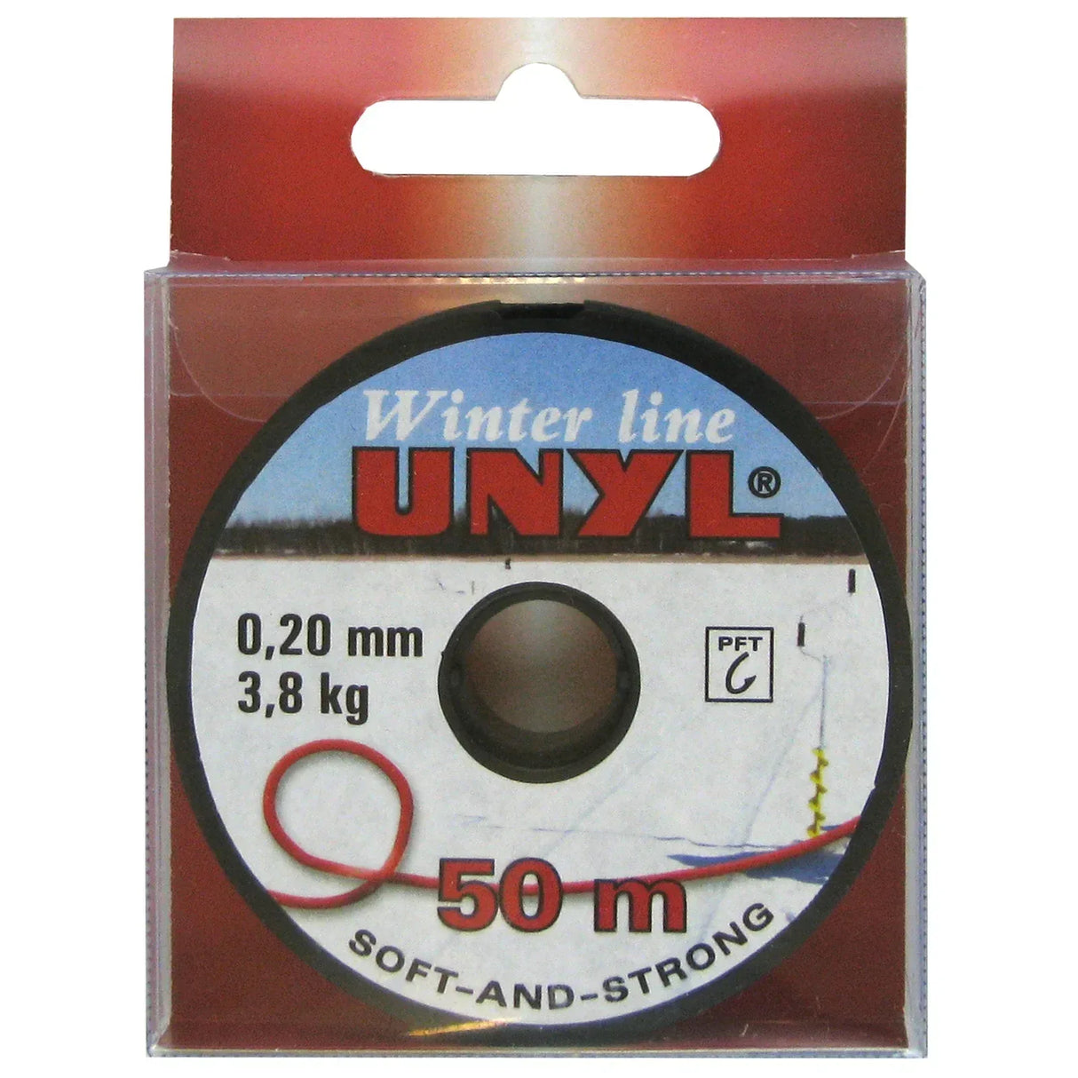 Unyl Winter 50 m punainen monofiilisiima - Happy Angler