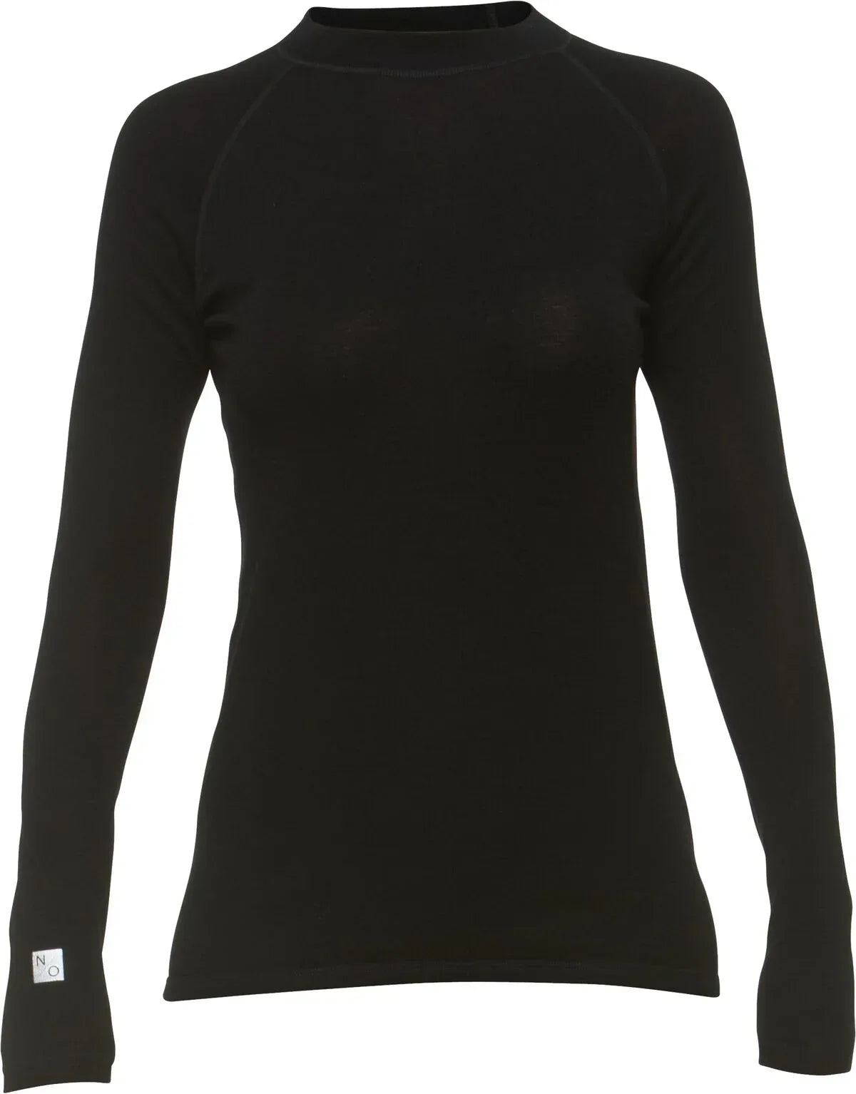 North Outdoor Active merinovilla 210 naisten aluskerraston paita, musta - Happy Angler