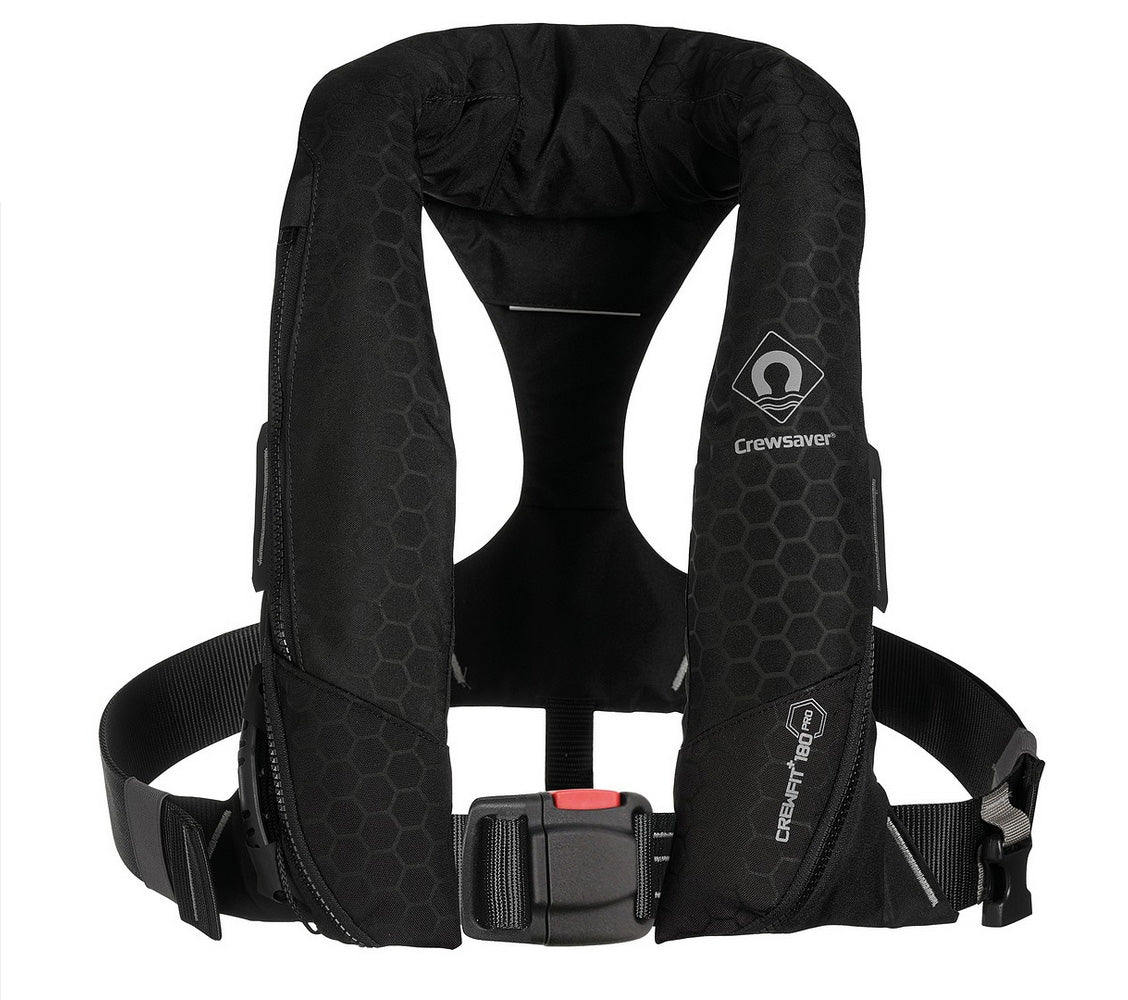 Crewsaver Crewfit+ 180N Pro automatiskt uppblåsbar flytväst med ljus och huva