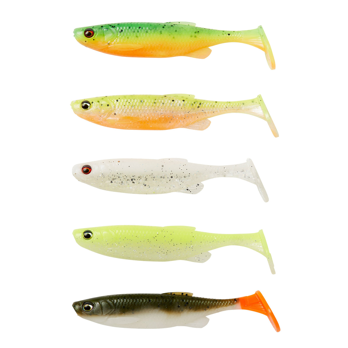 Savage Gear Fat Minnow T-Tail 10,5 cm Dark Water Mix jigg 5 st/pkt