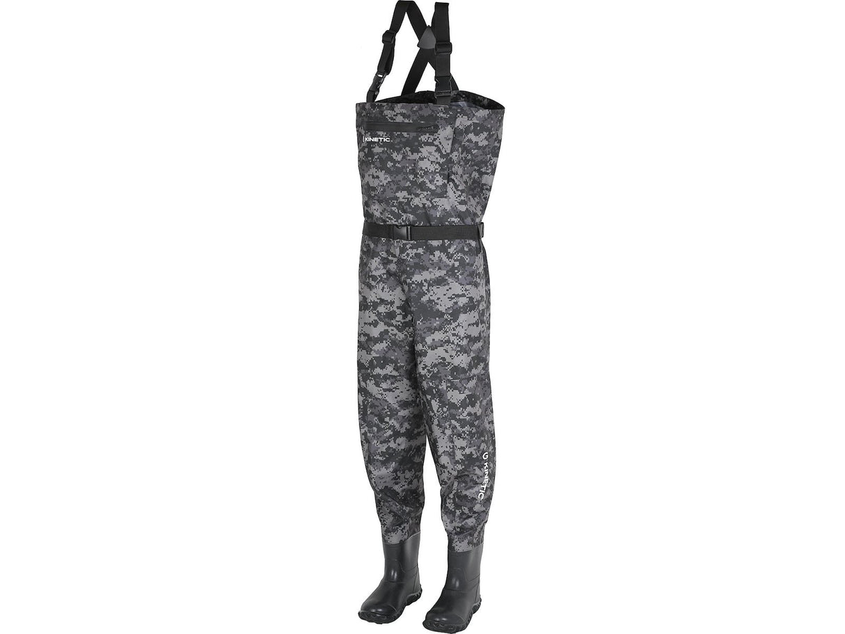 Kinetic Camorush Grey Camo kahluuhousut saappailla