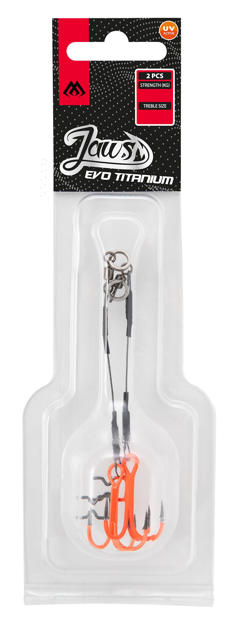 Mikado Jaws EVO Titanium UV Single Stinger 10 cm 2 st/pkt