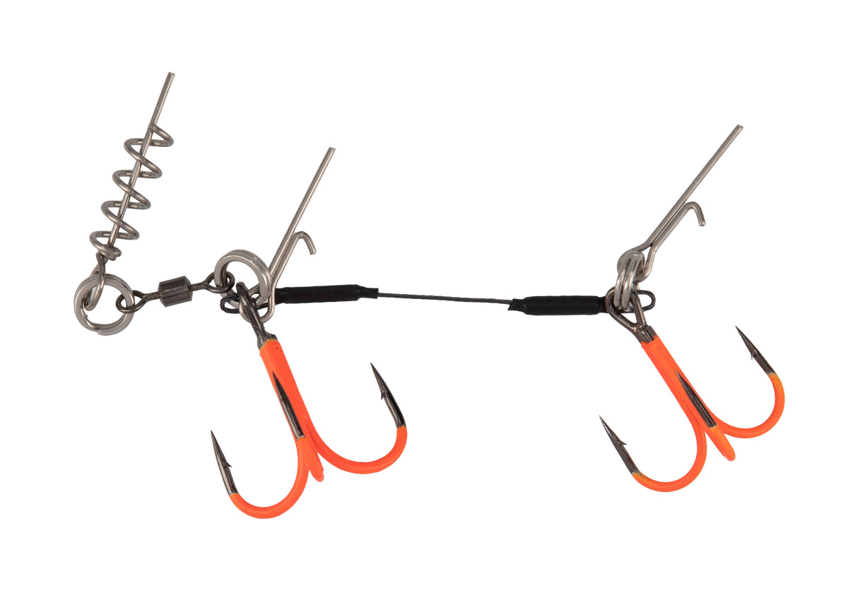 Mikado Jaws Double EVO Titanium UV färdig stinger rigg
