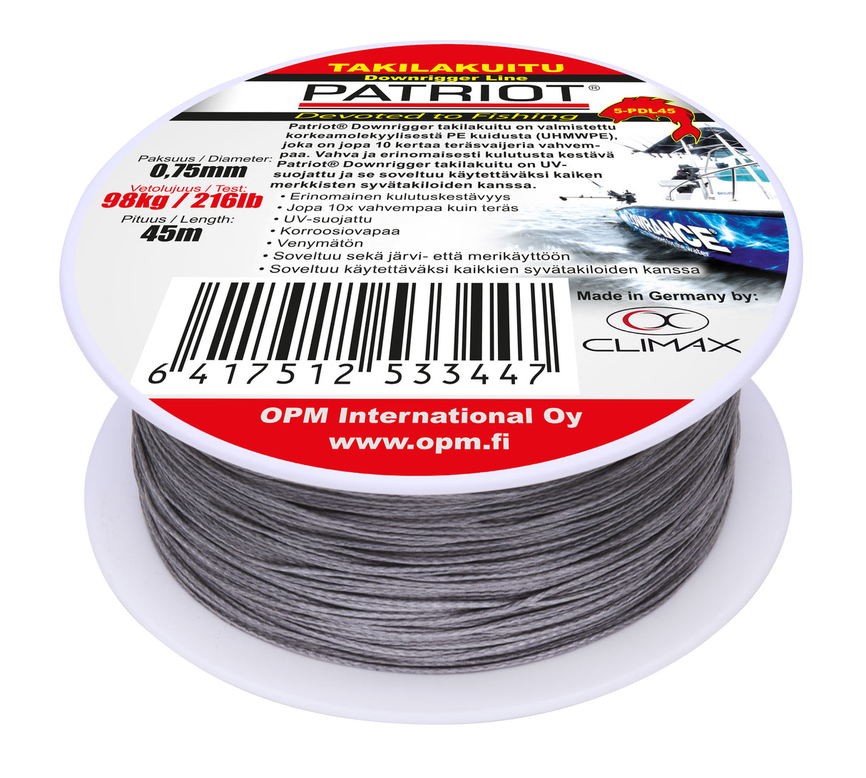 Patriot Downrigger Line rigglina 45 m