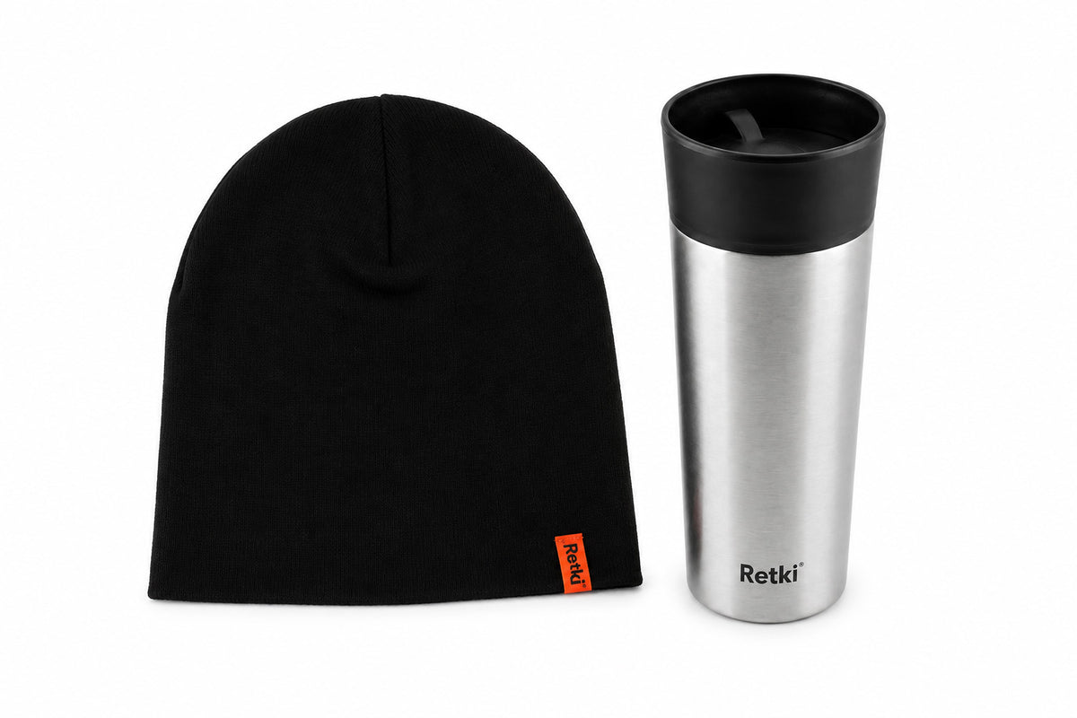 Retki presentförpackning termosmugg och mössa