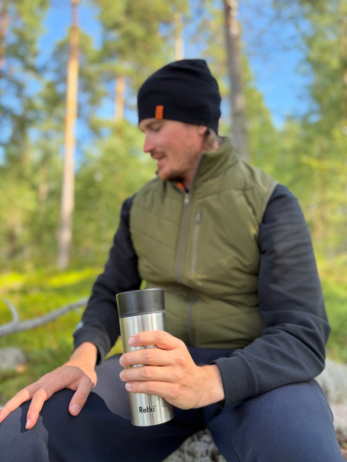 Retki presentförpackning termosmugg och mössa