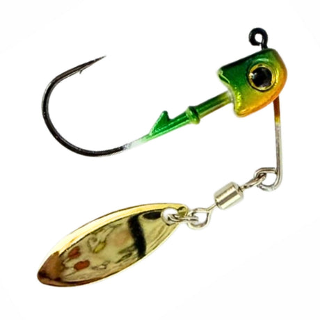 Blackfin Ghosty Underspin 8,5 g jiggskalle med spinnarblad