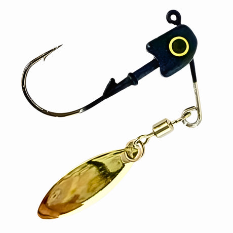 Blackfin Ghosty Underspin 8,5 g jiggskalle med spinnarblad