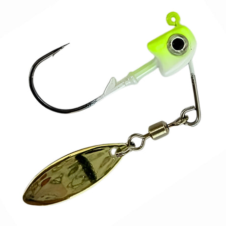 Blackfin Ghosty Underspin 8,5 g jiggskalle med spinnarblad
