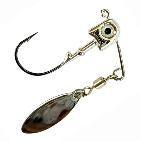 Blackfin Ghosty Underspin 8,5 g jiggskalle med spinnarblad